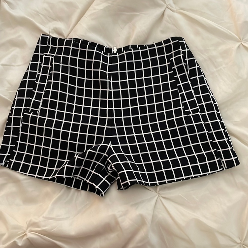 Black striped shorts